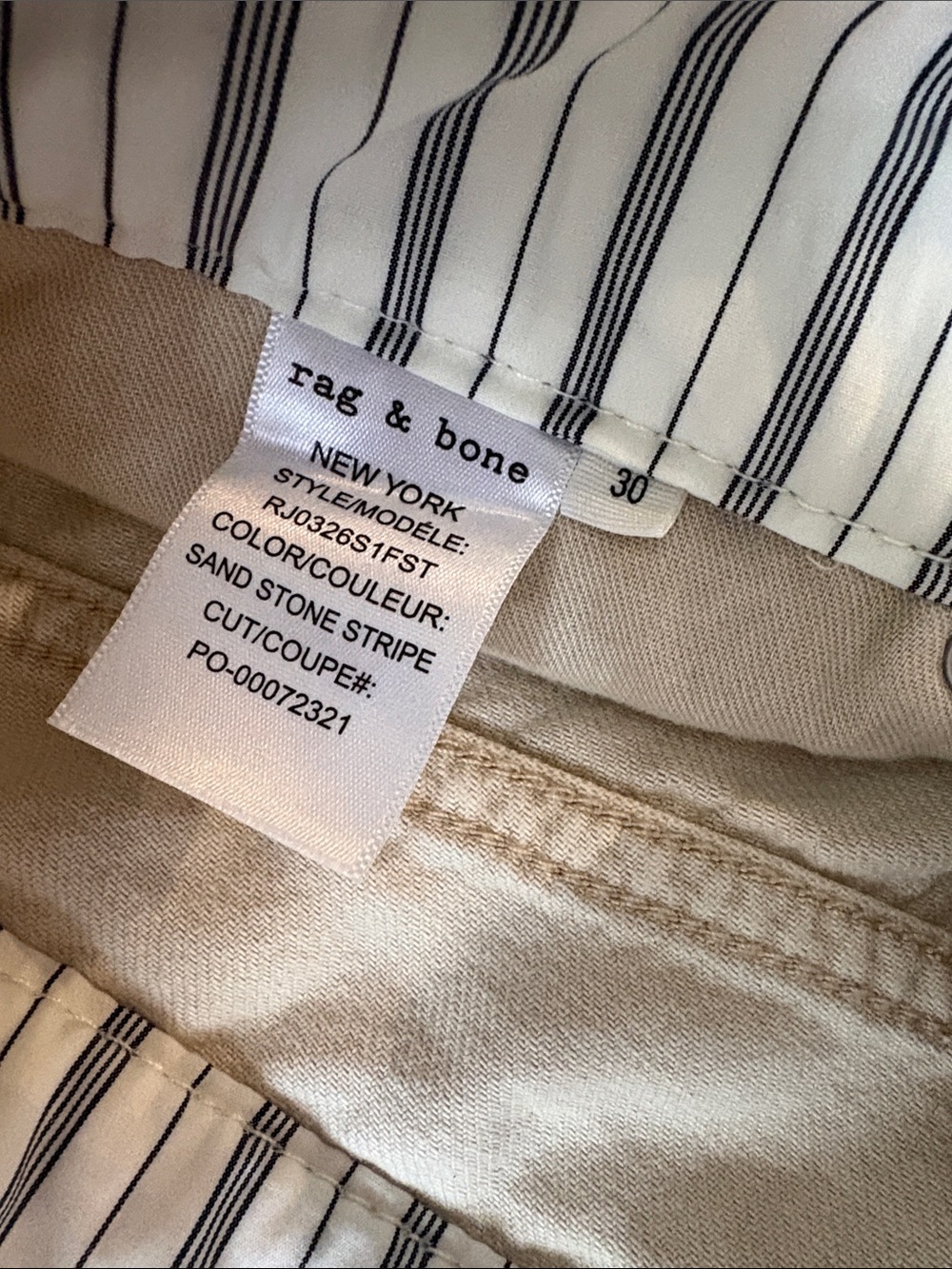 rag & bone Cream Drawstring Jeans - Picture 6 of 9
